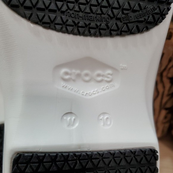 Crocs Neria Pro II Clog Work Slip On SR Shoes 205384 White Nursing Women’s Sz 10 - Picture 7 of 12